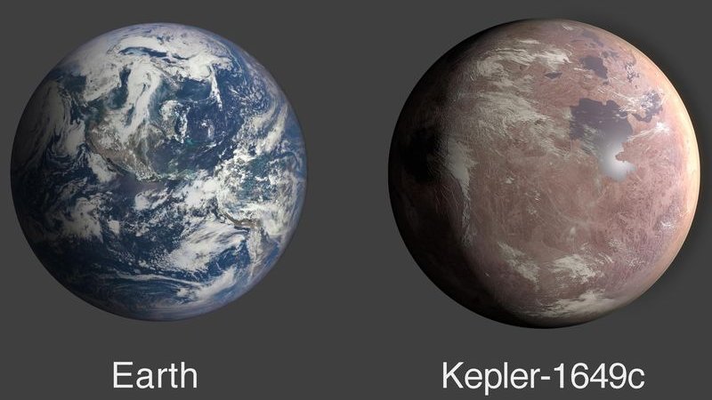 Die Erde und Kepler-1649c