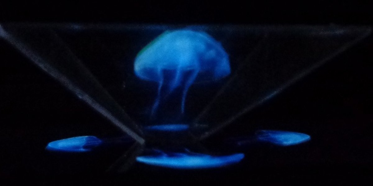 Hologramme projeté par un smartphone