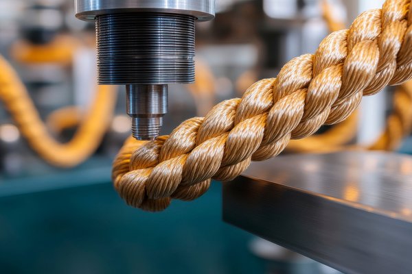 Industrielle Seilflechtmaschine im Einsatz