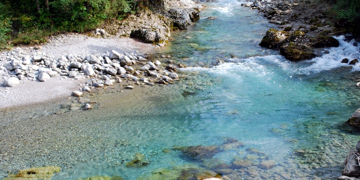 Torrent de montagne cristallin