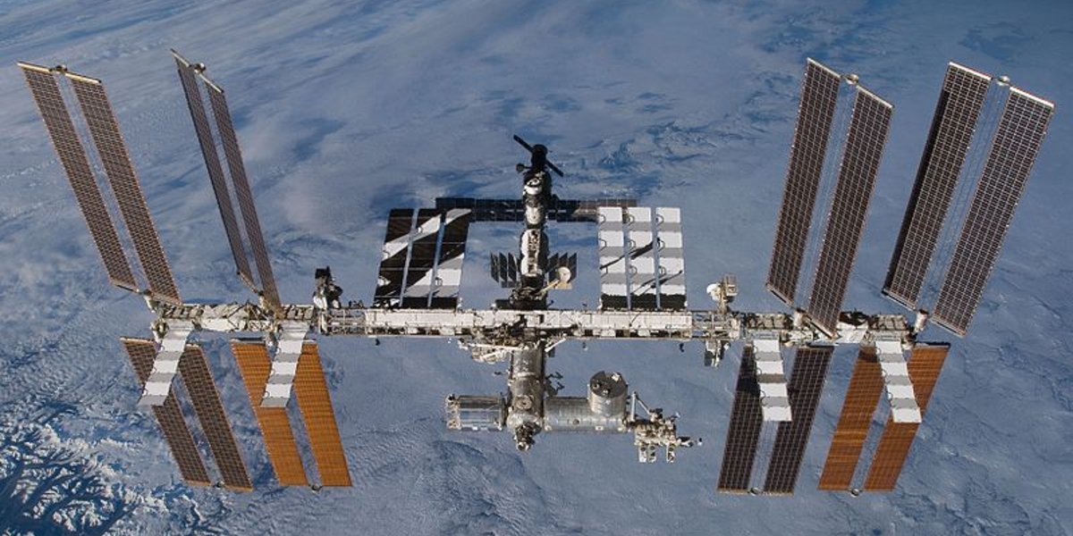 Die ISS, aufgenommen aus einer Raumfähre