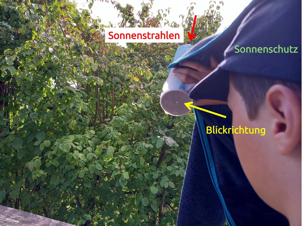 Richtiges Beobachten einer Sonnenfinsternis