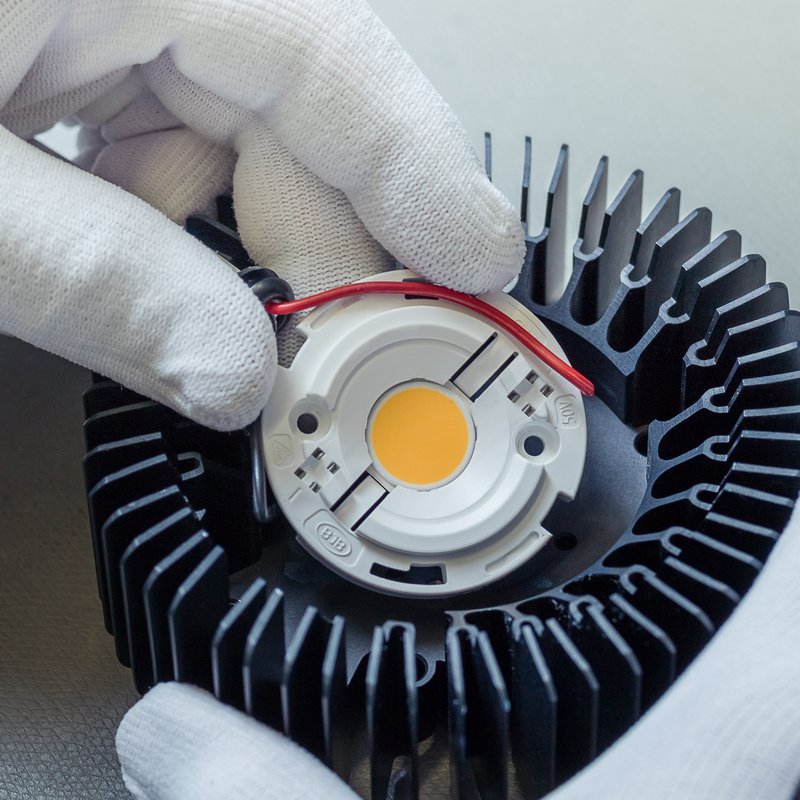 Nahansicht eines LED-Chips Nahansicht eines LED-Chips