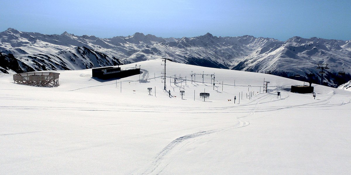 Versuchsfeld des SLF auf dem Weissfluhjoch