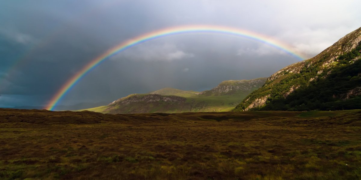 Wunderschönes Naturspektakel - ein Regenbogen