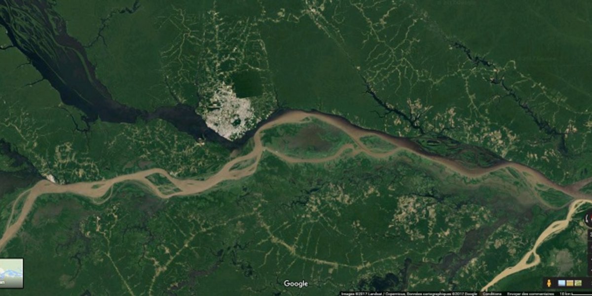image par satellite de l'Amazone au Brésil