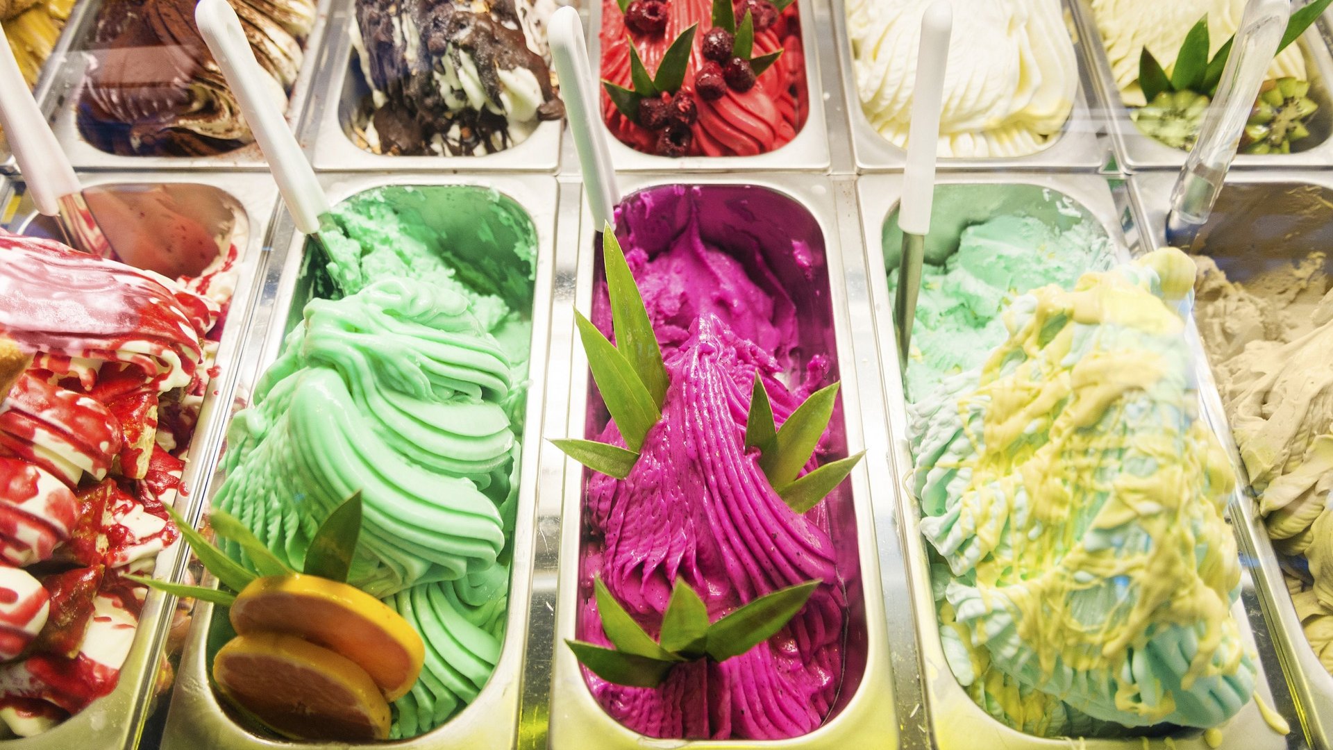 Italienische Glace in verschiedensten Aromen