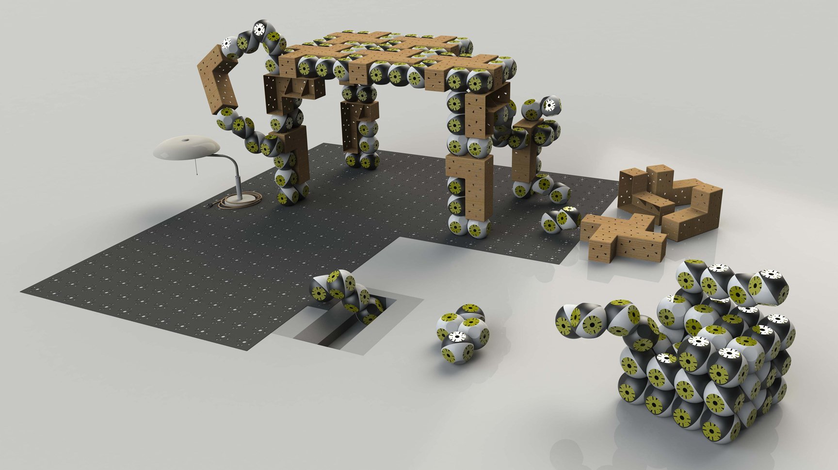 Möbel aus modularen Robotern