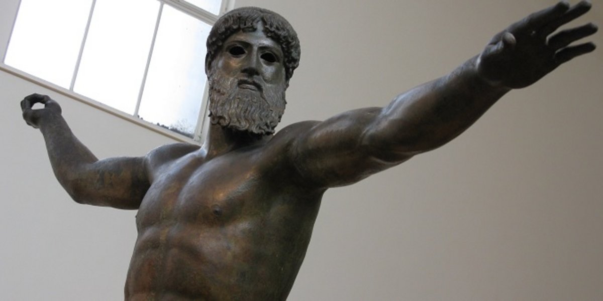 Zeus-Statue aus Bronze