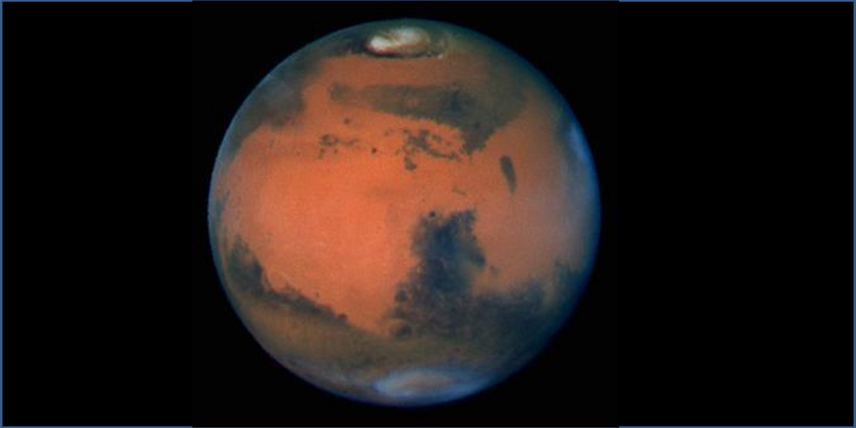 Der Mars auf einem Bild des Hubble-Teleskops