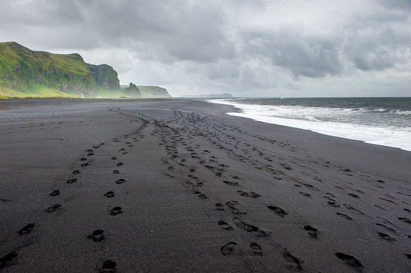 Vulkansand auf Island