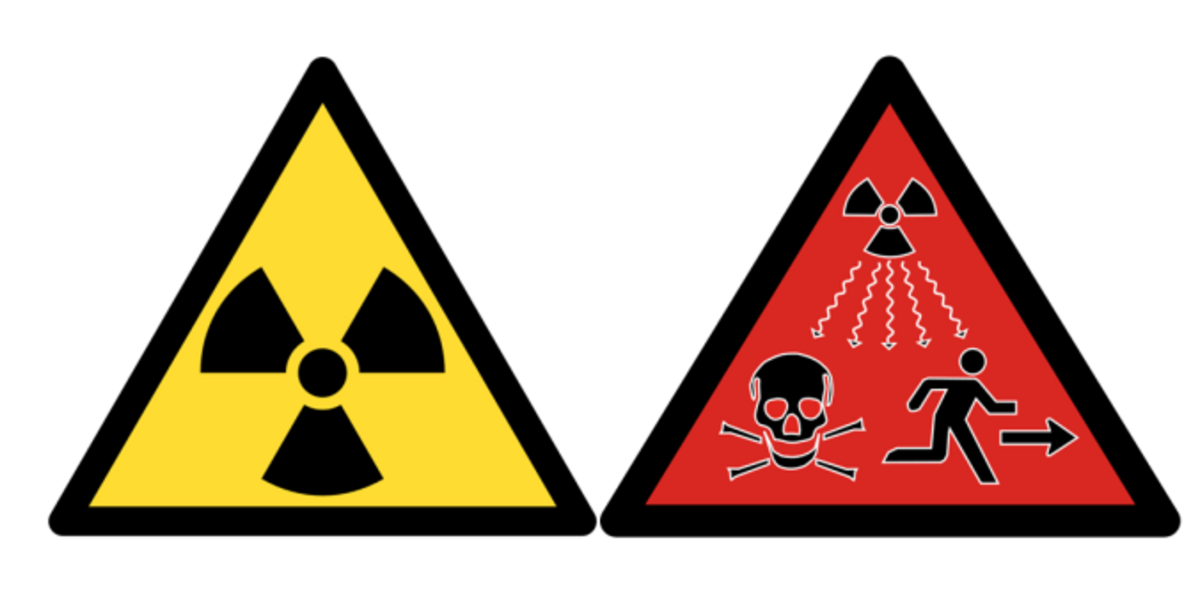 Warnsymbole für Radioaktivität