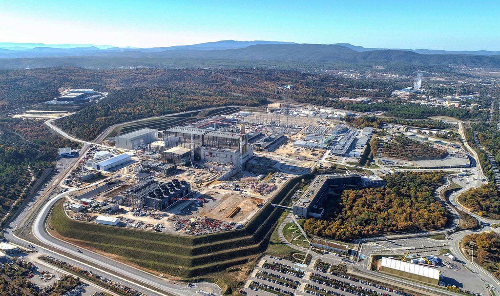 Luftbild des Kernforschungszentrums Cadarache
