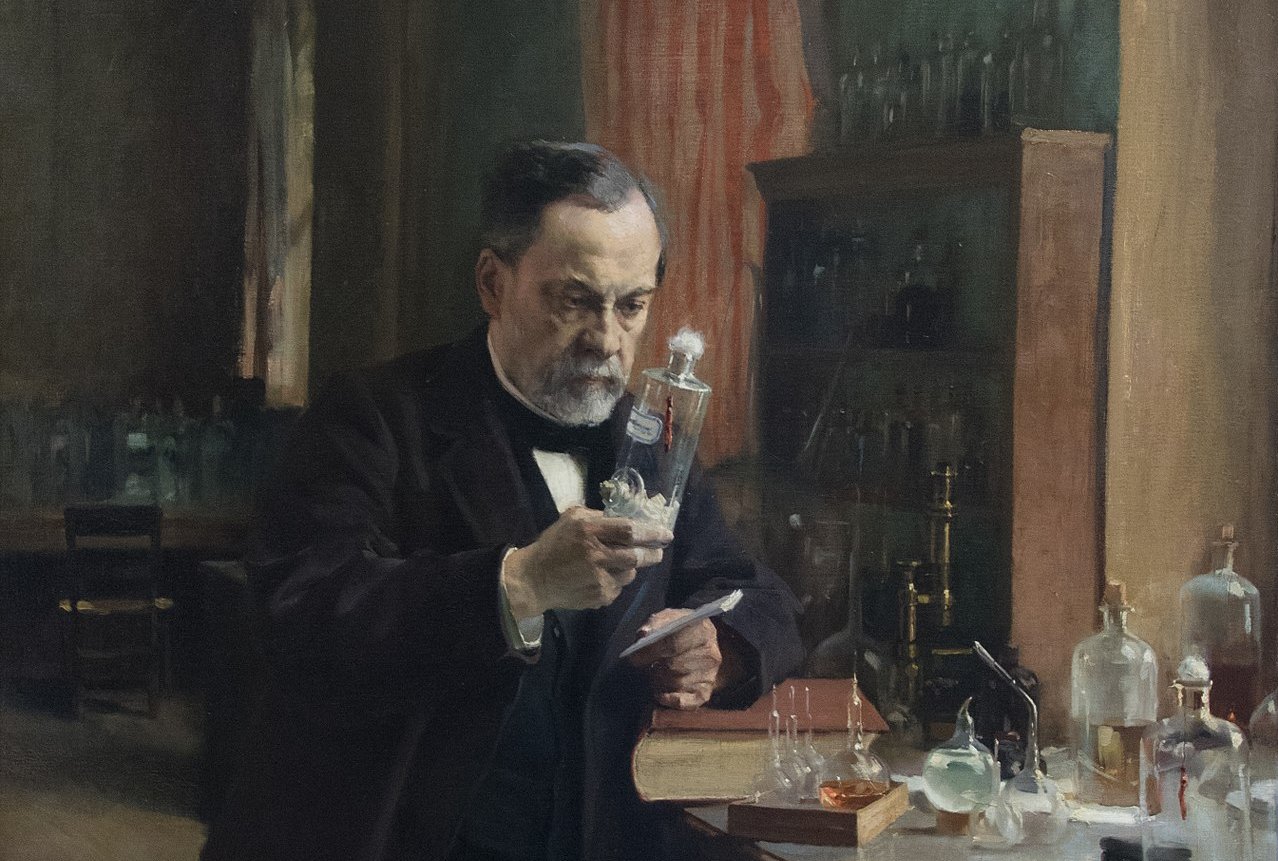 Louis Pasteur dans son laboratoire