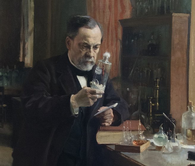 Tableau d'Albert Edelfelt représentant Louis Pasteur dans son laboratoire