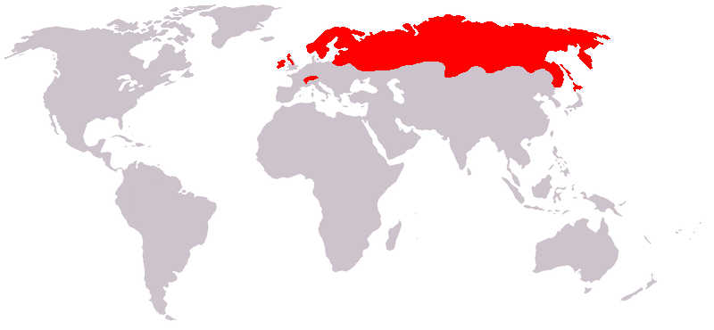 Area di distribuzione della lepre bianca