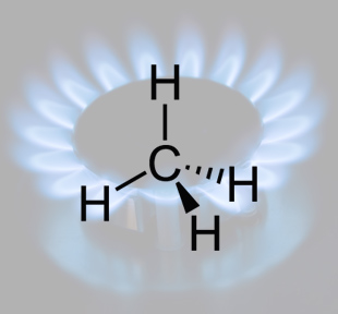 Le gaz naturel se compose en majeure partie de méthane.
