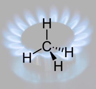 Methan ist Hauptbestandteil von Erdgas