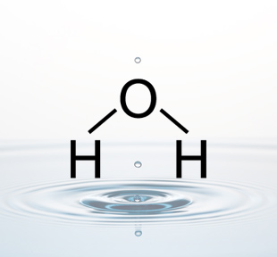 La forme coudée de la molécule d'eau lui donne des propriétés particulières.