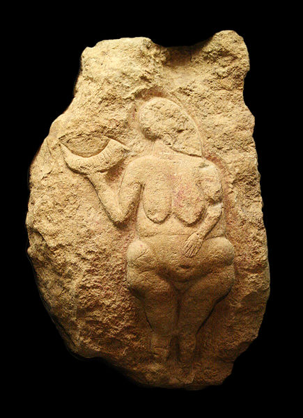 Relief der Venus von Laussel mit Trinkhorn