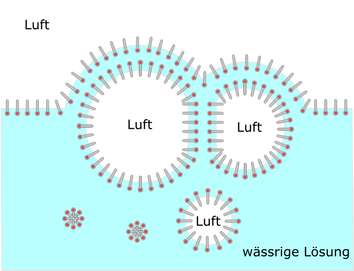 Bläschen in Seifenschaum - Skizze