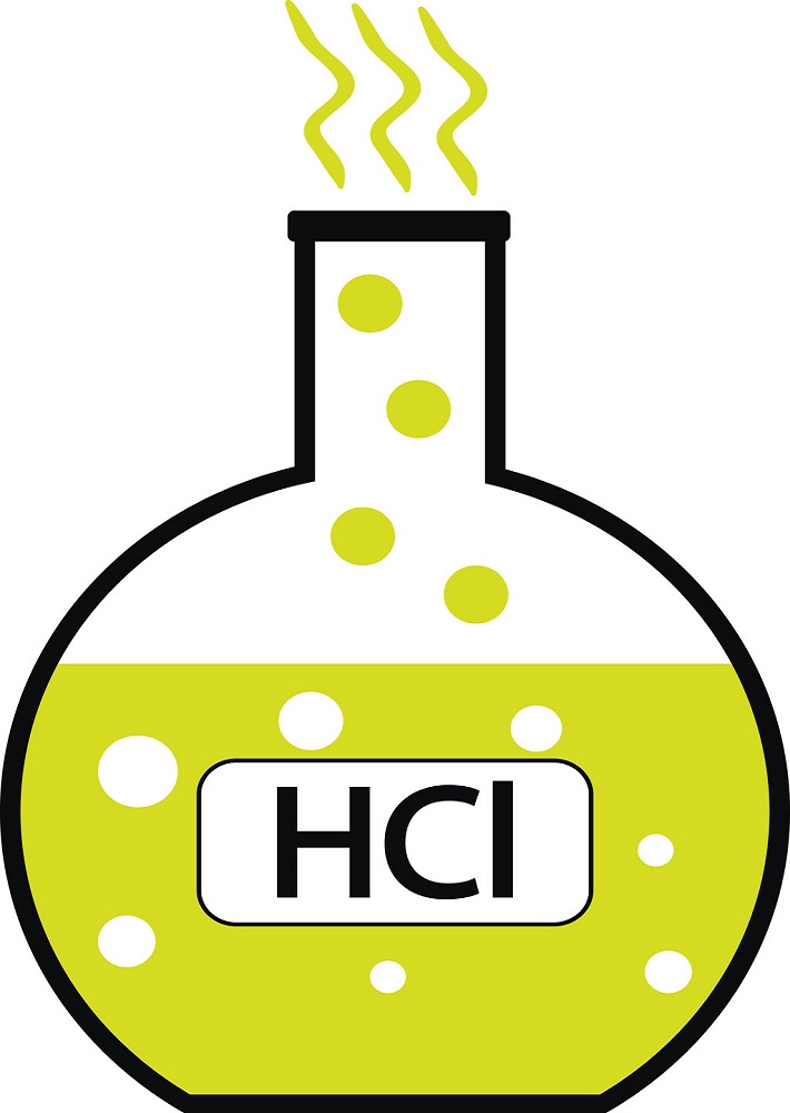 Récipient contenant du HCl