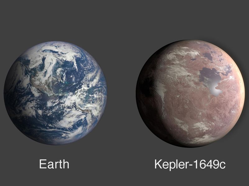 La Terre et Kepler-1649c