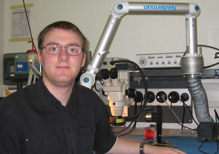 Marc Brossard, étudiant en microtechnique