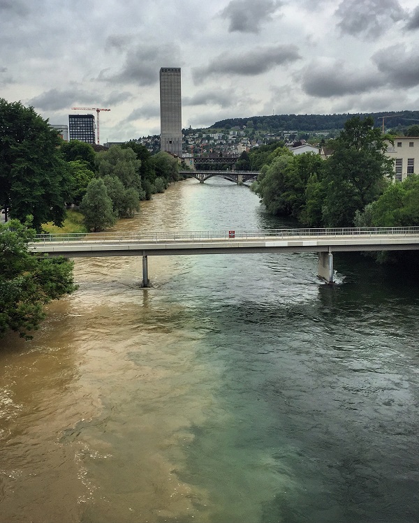 Zusammenfluss von Limmat und Sihl