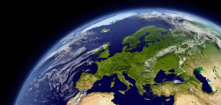 L'Europe vue depuis l'espace